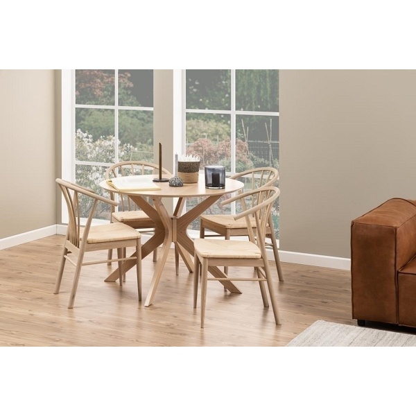 Krzesło z podłokietnikami Cassandra natu ralne - ACTONA